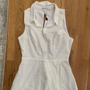 BCBG mini white lace dress